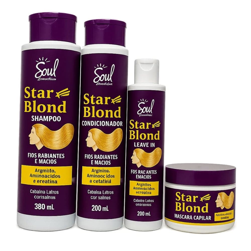 Kit Capilar Star Blond Com 4 Itens Soul Cosméticos