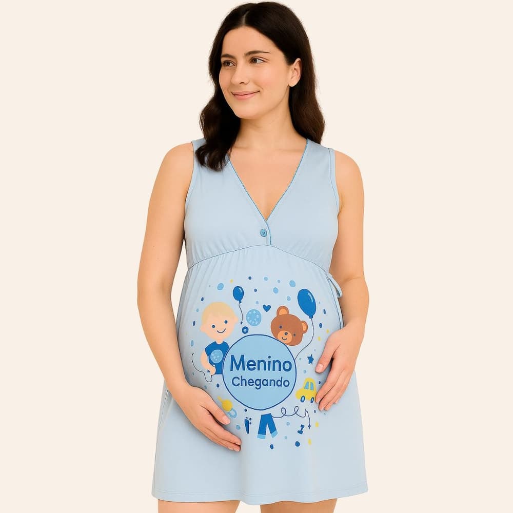 Camisola Estampada Com Frase Menino Chegando íntima Delas