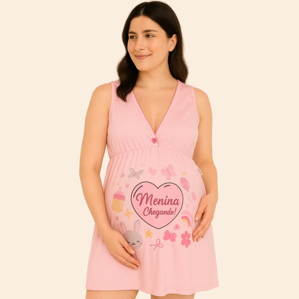 Camisola Estampada Com Frase Menina Chegando íntima Delas