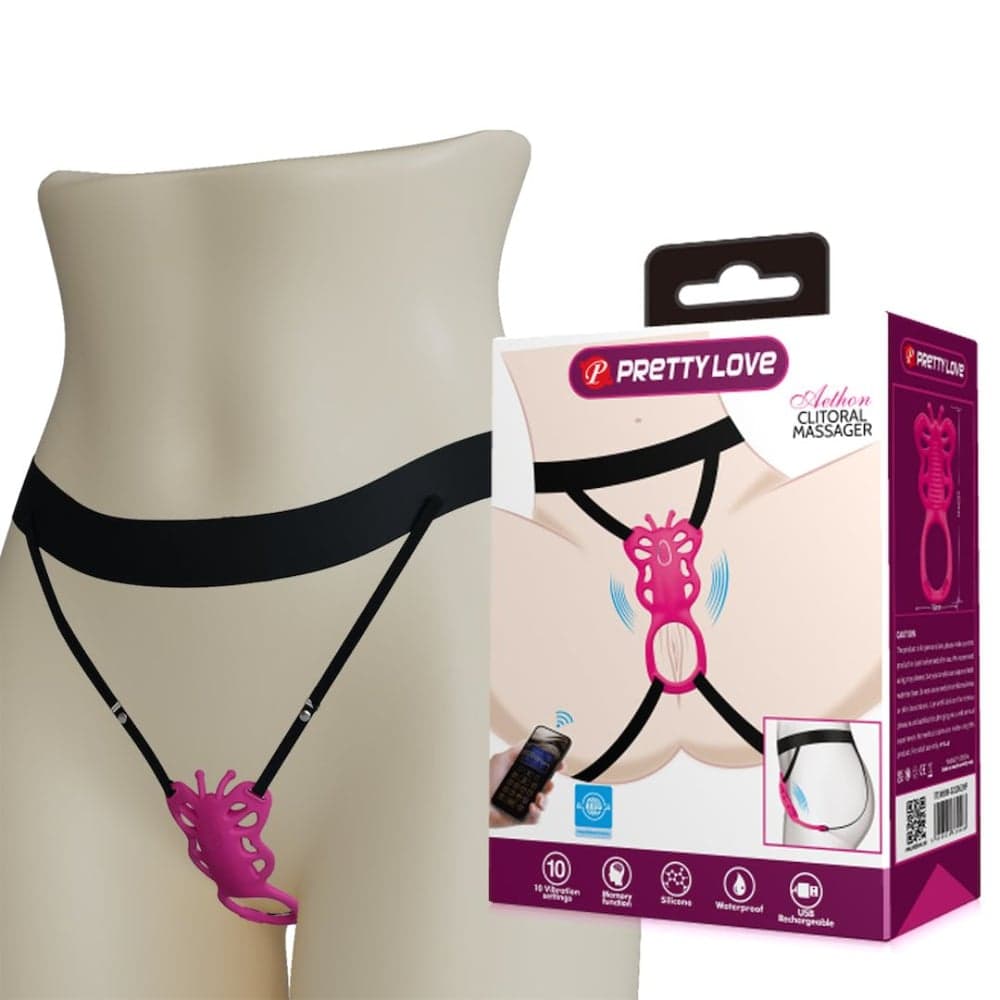 Cinta Ajustável Com Estimulador Clitoriano Com 10 Vibrações E Aplicativo Pretty Love