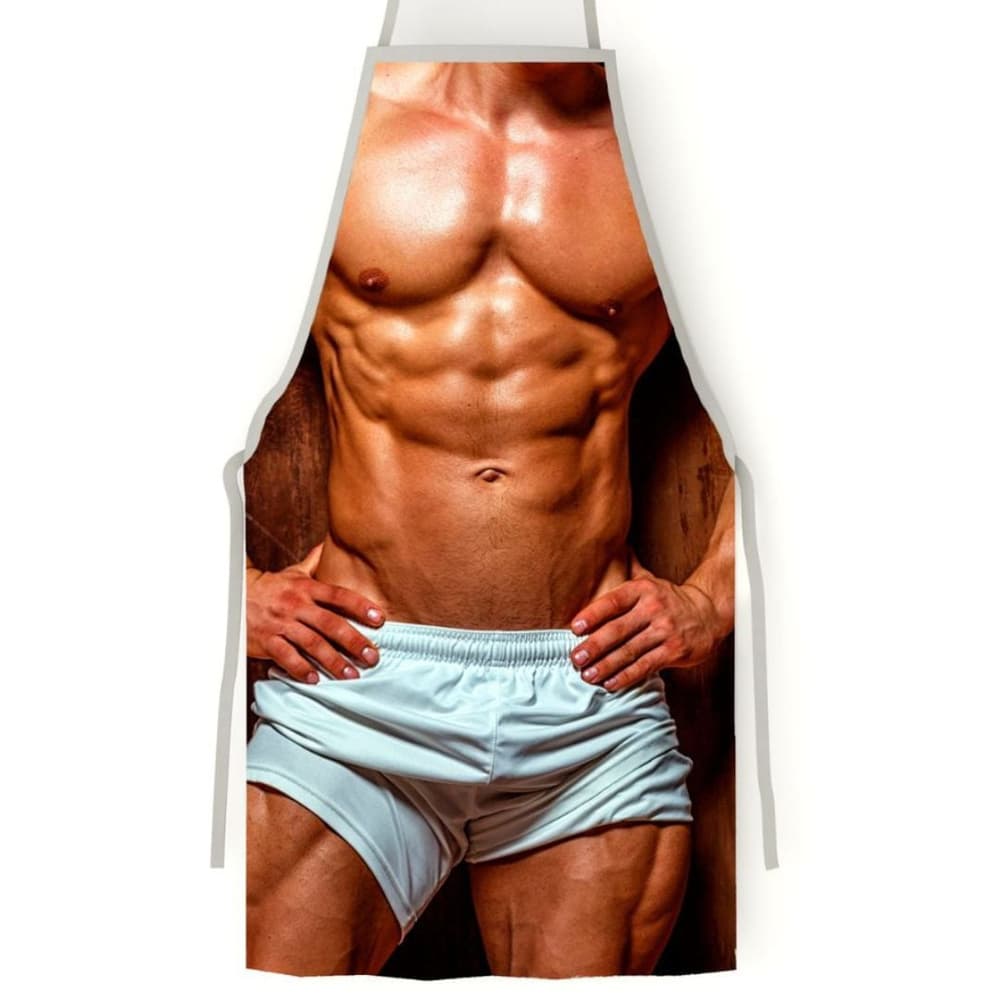 Avental Sexy 3d Masculino Com Short Branco Pimenta Sexy