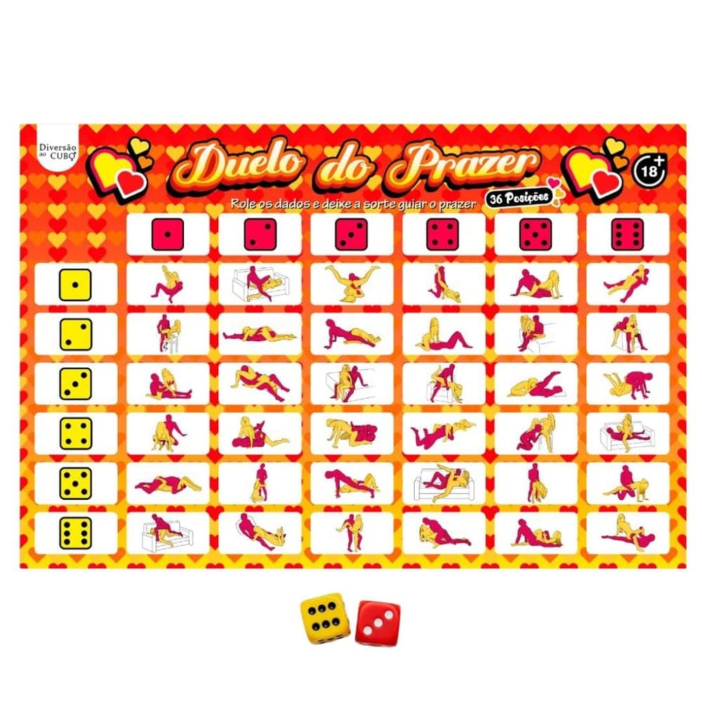 Jogo Erótico Duelo Do Prazer 36 Posições Diversão Ao Cubo