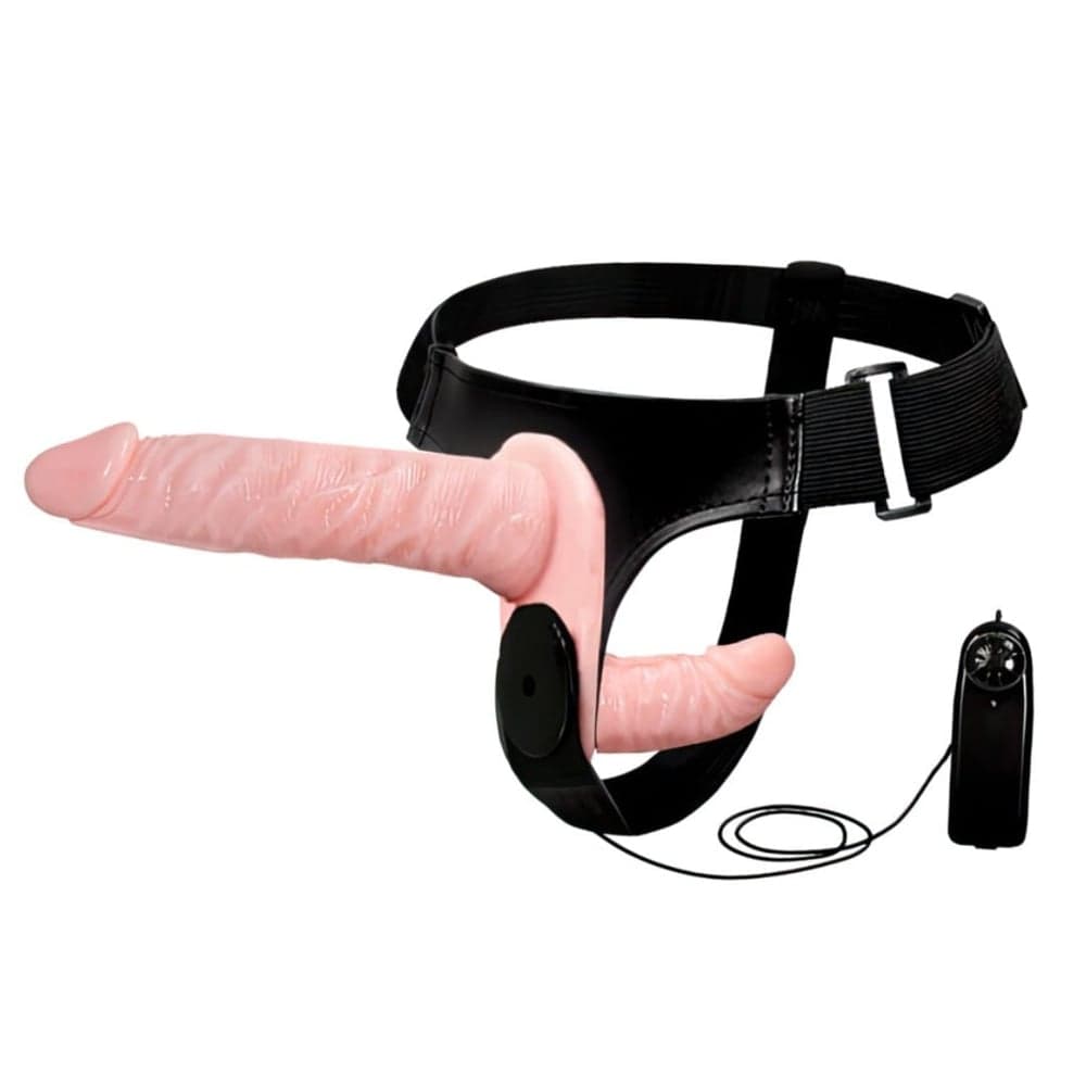 Cinta Peniana Com Plug Vaginal E Vibração Multivelocidades