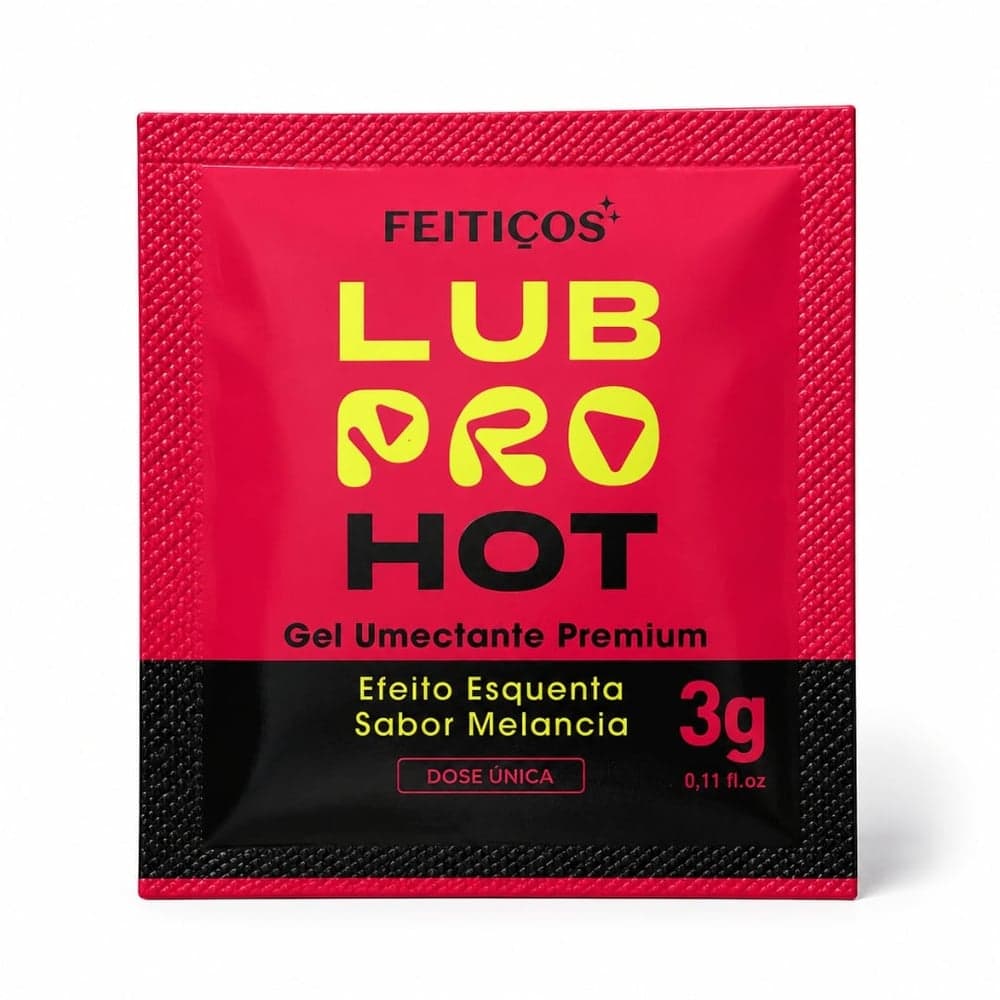 Sachê Lubpro Hot Premium Lubrificante Beijável Efeito Quente 3g Feitiços